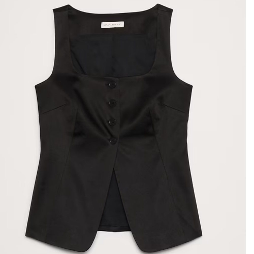 Banana Republic - SATIN SQUARE-NECK LONG VEST